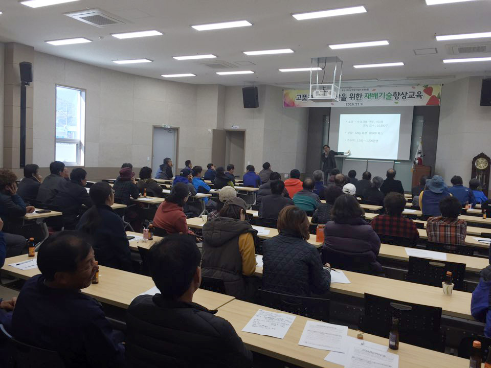 2016.11.09 옥종군 딸기재배기술 교육 [첨부 이미지1]